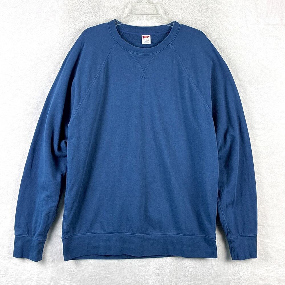 VTG J.Crew Sportswear Sweatshirt Mens XL Blue Reverse Weave Preppy Classic 90s